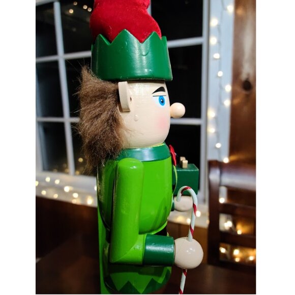 Christmas Nutcracker Soldier Elf Decor Wooden Statue Holiday Table Decoration - Picture 8 of 11